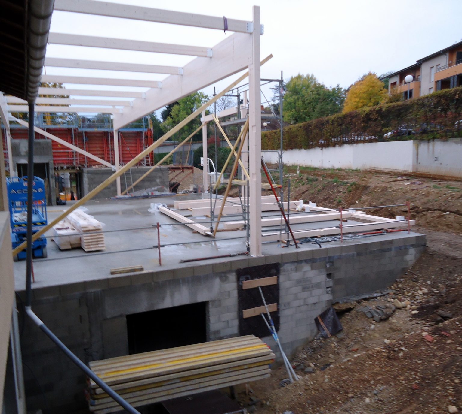 Le chantier d'extension du gymnase Notre Dame du Bon Conseil